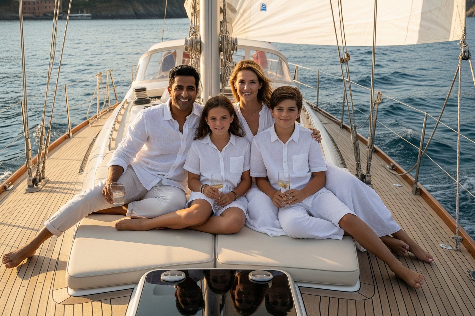 Private boat tour during an Amalfi Coast family vacation