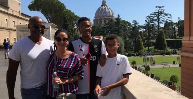 Happy family clients in Vatican City